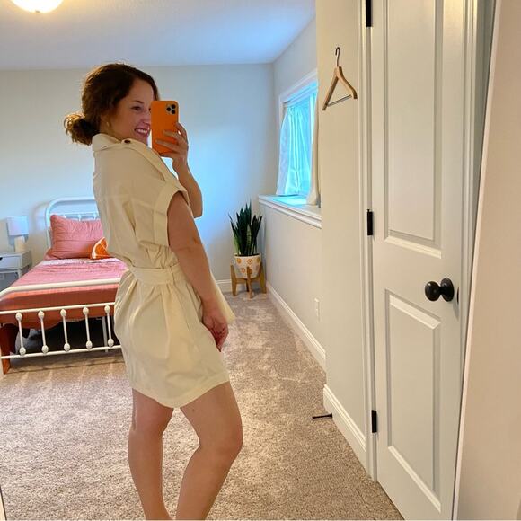 Significant Other Tan Short Sleeve Mini Dress 4 - Picture 4 of 14